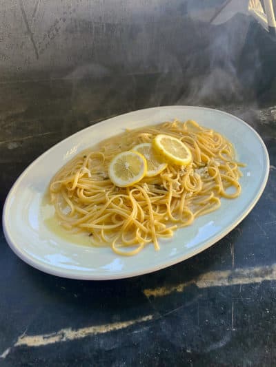 Spaghetti al limone. (Kathy Gunst/Here & Now)