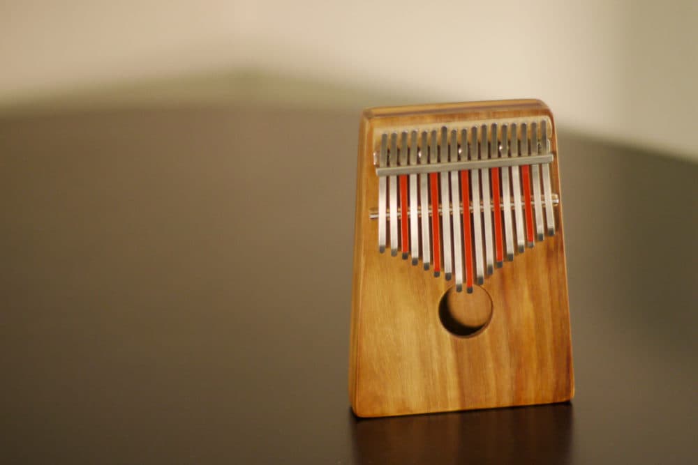In the Bantu language of South Africa, kalimba means “little music.” (photo courtesy of Eric Shimelonis)