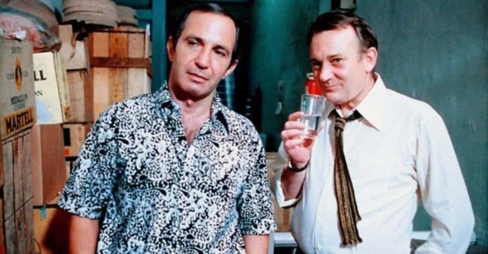 Ben Gazzara (left) and Denholm Elliott in Peter Bogdanovich's 1979 "Saint Jack." (Courtesy JustWatch)