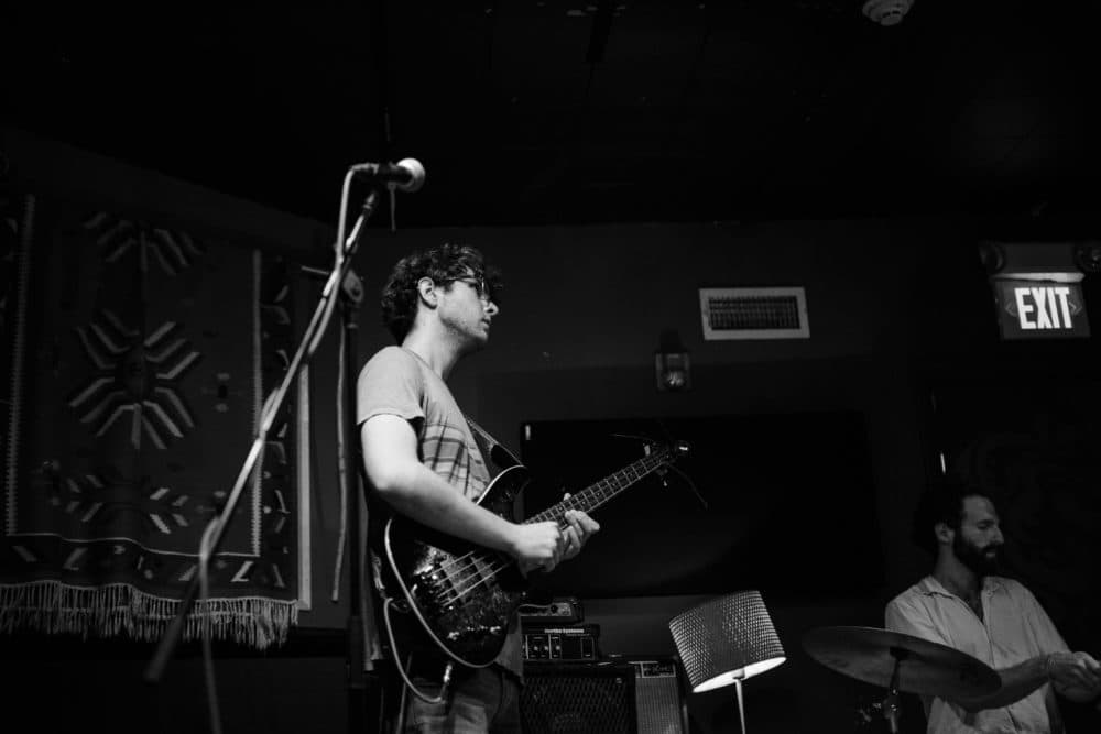 Bassist Ted Chafizadeh and drummer James Steinberg of indie rock band Tuxis Giant. (Courtesy Omari Spears)