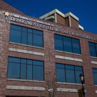 The Massachusetts Department of Elementary and Secondary Education in Malden. (Jesse Costa/WBUR)