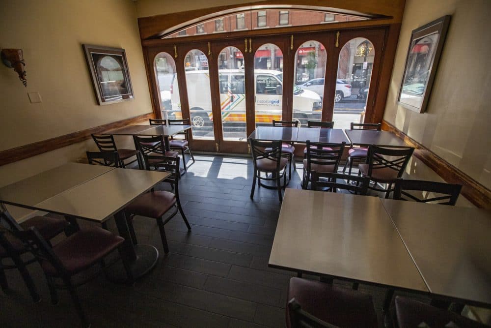 Trattoria il Panino in the North End is one of many restaurants hoping to reopen in phase two of the state's plan. (Jesse Costa/WBUR). (Jesse Costa/WBUR)
