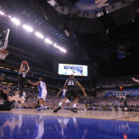 Dr. Rashawn Ray and Dr. Stephen Foy say the broadcast of the 2010 NCAA men's basketball championship game — and many others — show us how racial stereotypes are often reflected in how we describe athletes. (Mark J. Terrill/AP)