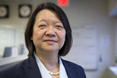 Pam Eddinger, president of Bunker Hill Community College. (Robin Lubbock/WBUR)