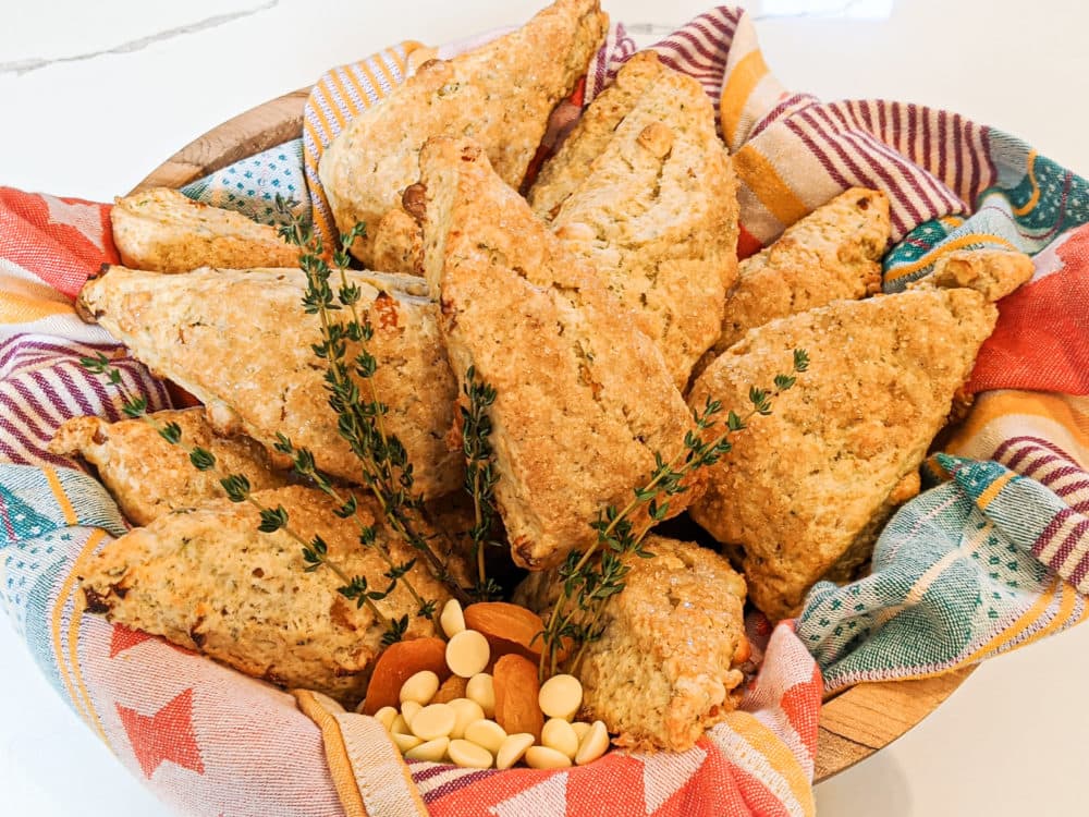 Apricot, white chocolate and thyme scones from Camberville Bakers. (Courtesy Lauren Shanley @thebakingbroad)