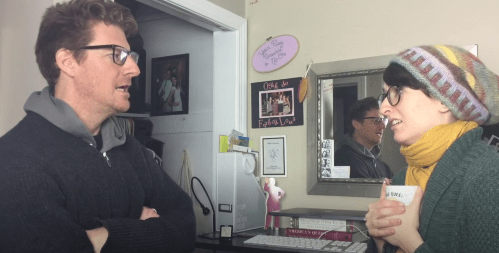 John J. King and Ramona Rose King in "Home Office." (Courtesy)