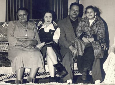 E. Dolores Johnson's family on the cover of her book, "Say I"m Dead."