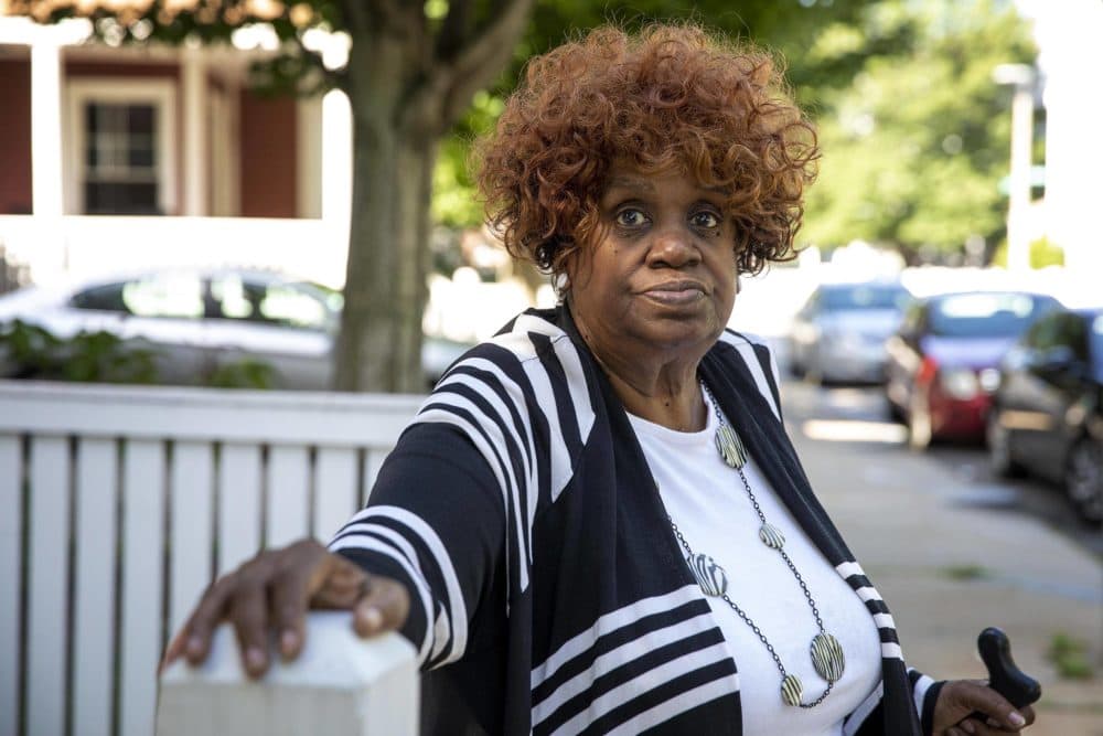 Valerie Shelley, of the Orchard Gardens Resident Association. (Robin Lubbock/WBUR)