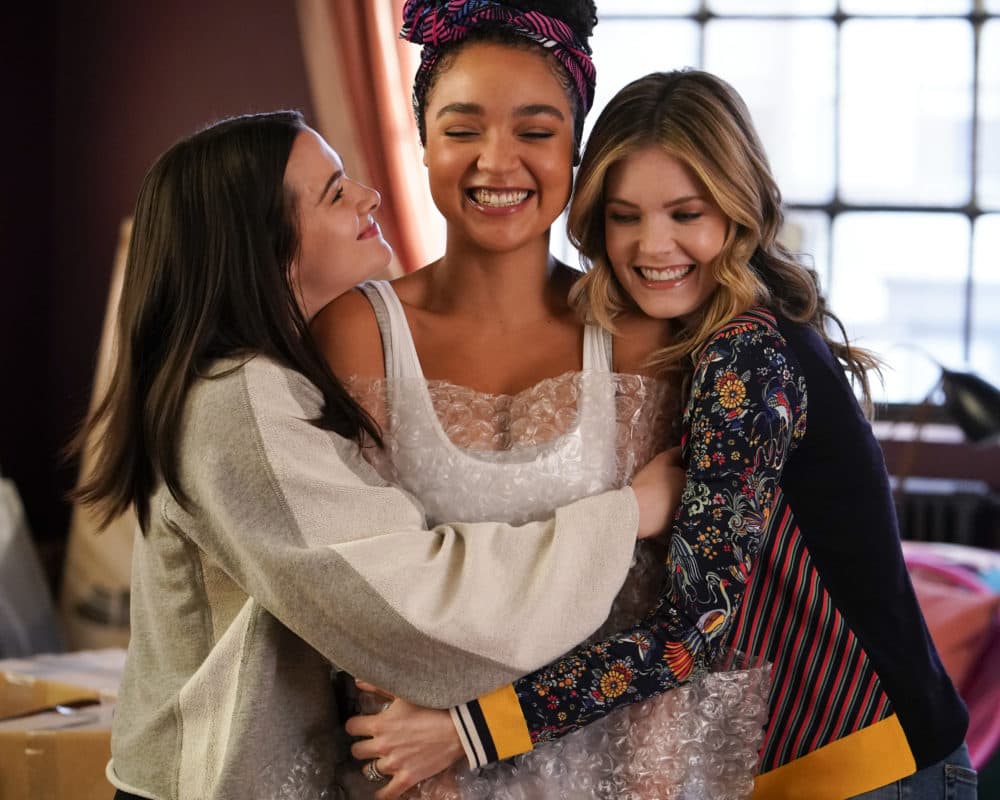 Left to right: Katie Stevens, Aisha Dee and Meghann Fahy in a still "The Bold Type." (Courtesy Freeform)