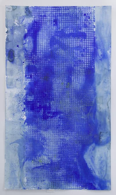 Ellen Hackl Fagan, "Seeking the Sound of Cobalt Blue_Fence," 2016. (Courtesy Five Points Gallery)