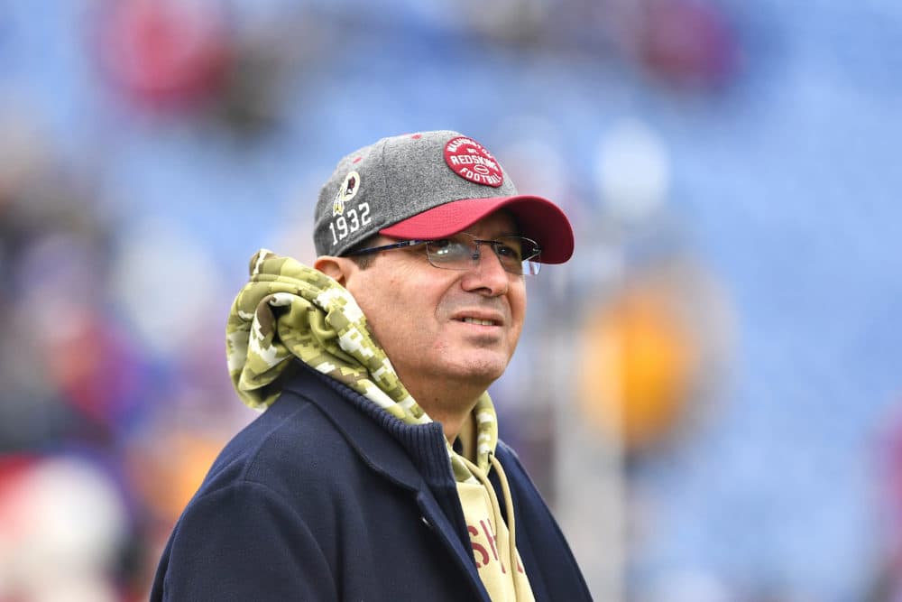 Washington owner Daniel Snyder before a 2019 game against the Buffalo Bills. (Adrian Kraus/AP)