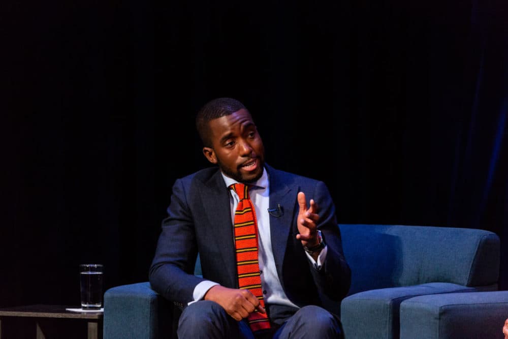 Shermichael Singleton, political strategist, on a panel for TV One and the National Urban League's televised town hall taping in 2018. (Cheriss May/NurPhoto/Getty Images)