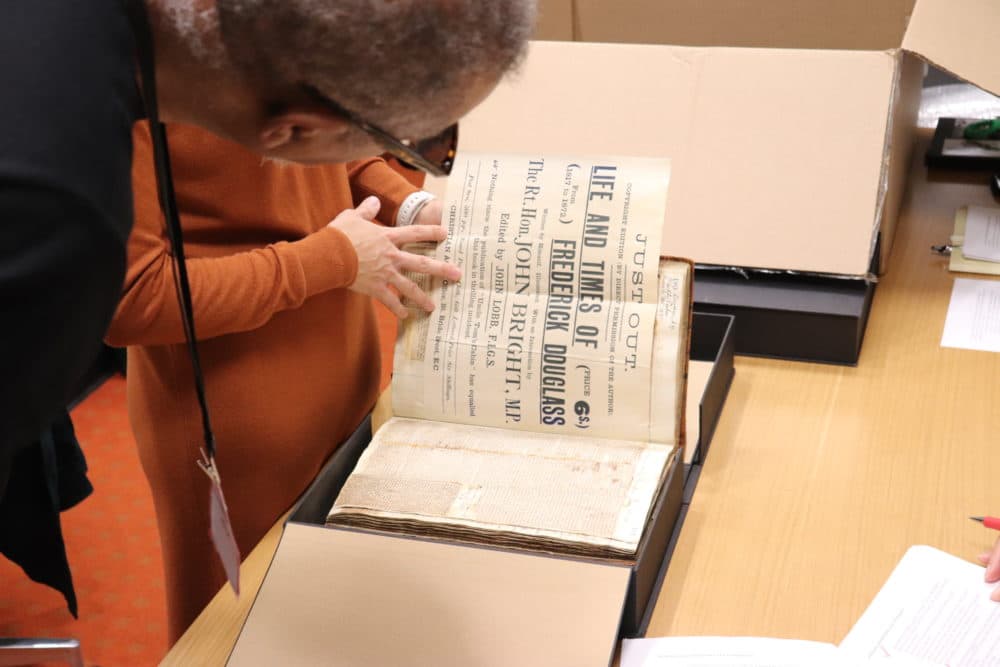 A look inside the collection of Frederick Douglass artifacts at the Yale Beinecke Library. (Courtesy of Yale Beinecke Library)