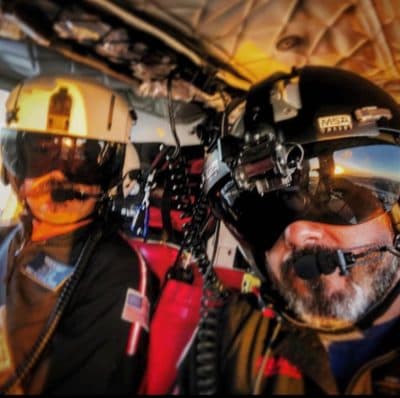 Sergio Cardenas (right), program director for REACH Air Medical Services in Imperial County, pictured with his old partner Paul Nilson, who is also a registered nurse. (Courtesy)
