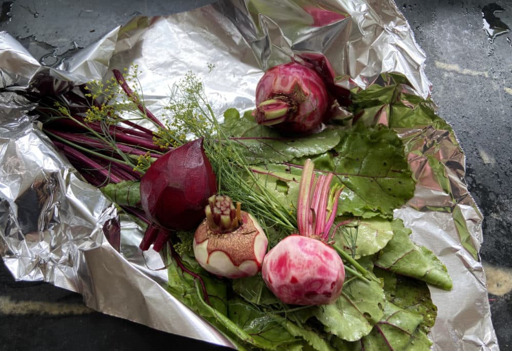 Herb-Infused Roasted Beets with Herb Butter (Kathy Gunst/Here & Now)