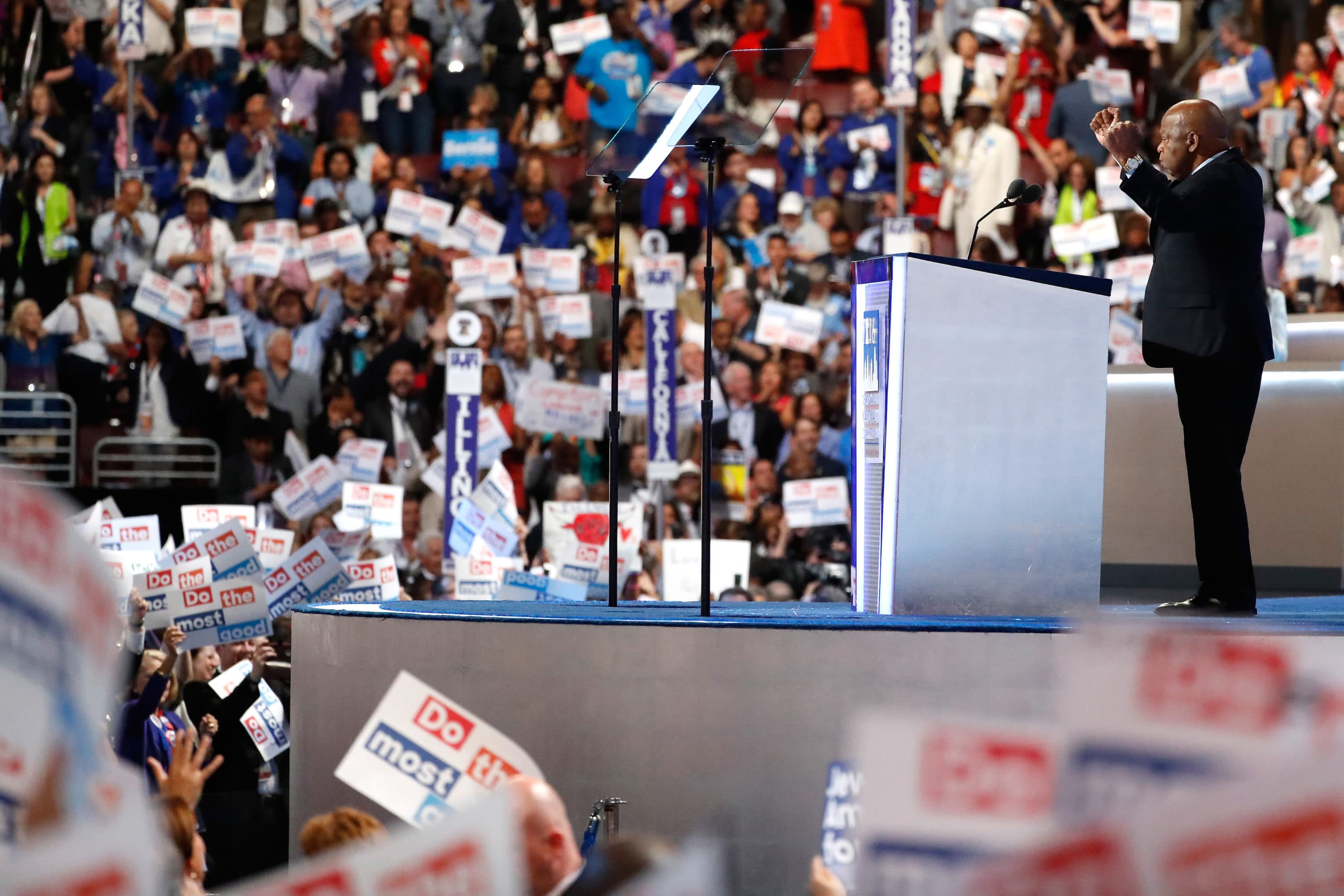 Rep. John Lewis on the second day of the Democratic National Convention at the Wells Fargo Center, July 26, 2016 in Philadelphia, Pennsylvania. (Aaron P. Bernstein/Getty Images)