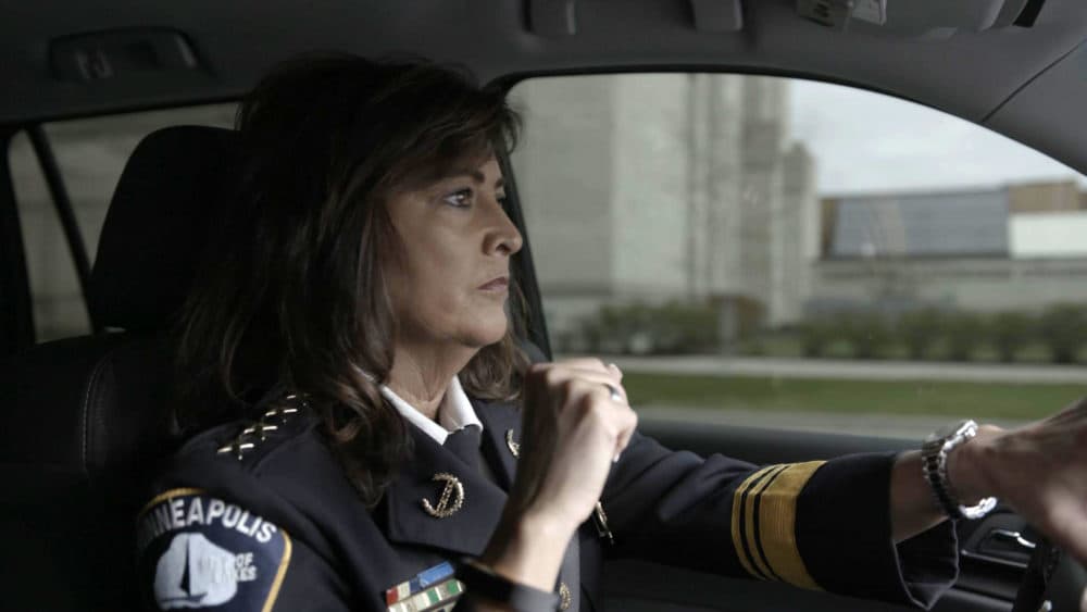 Minneapolis Chief of Police Janeé Harteau (now retired) in a still from director Deirdre Fishel's film "Women in Blue." (Courtesy The Film Collaborative)