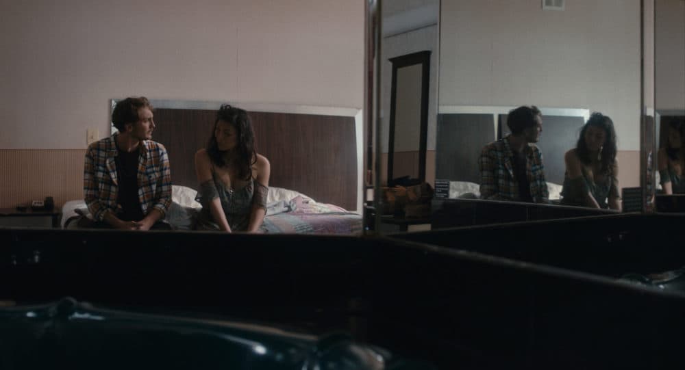 Eamon Farren as Alex and Isabel Sandoval as Olivia in “Lingua Franca.” (Courtesy ARRAY)