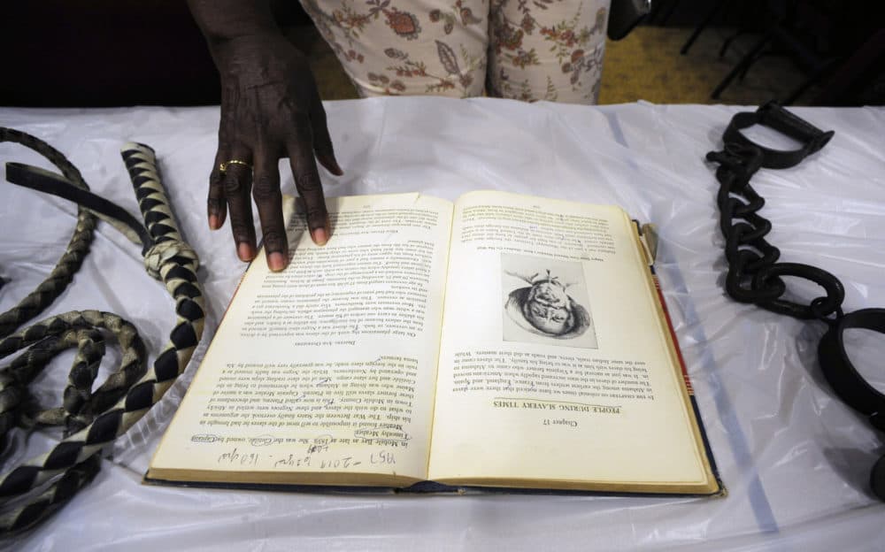 A display about enslavement in Mobile, Alabama. (Jay Reeves/AP)