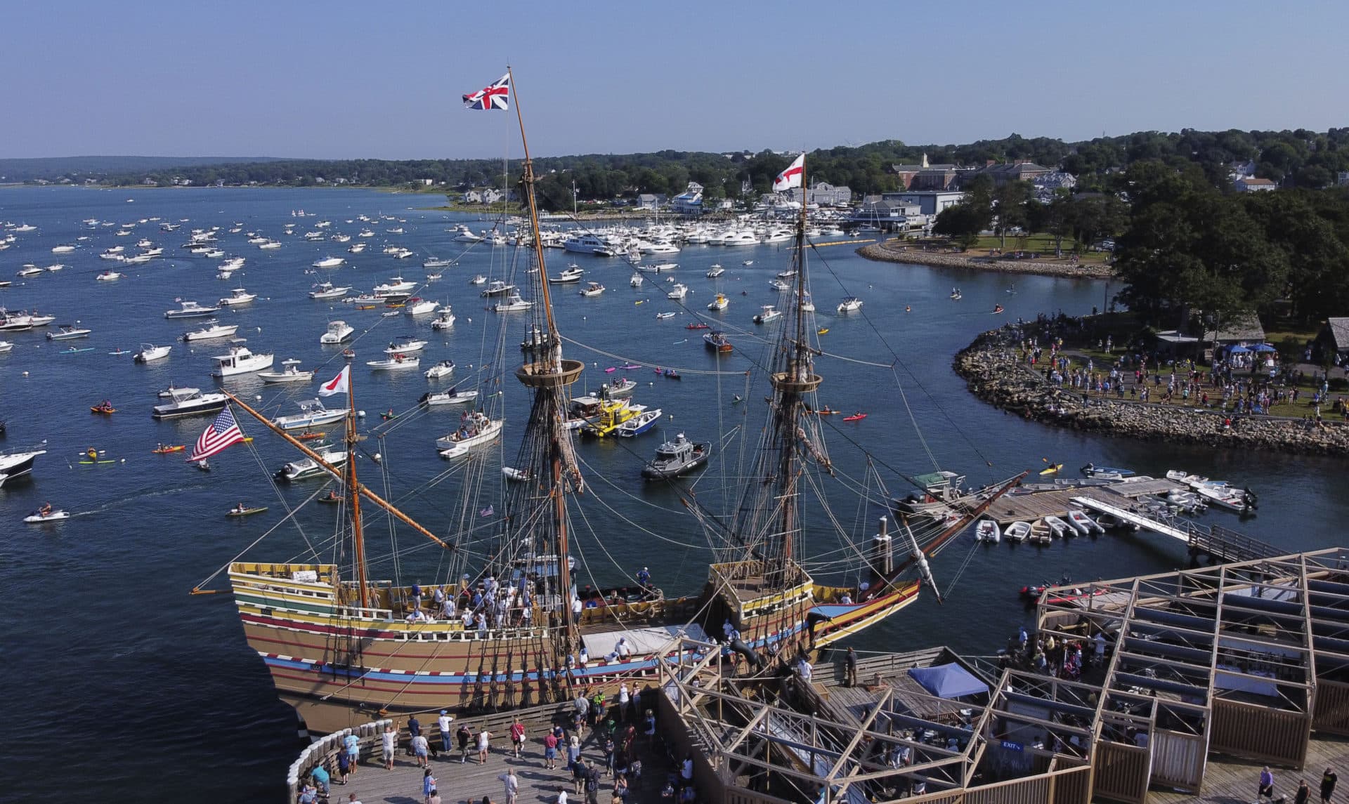 Restored Mayflower Replica Returns Home To Plymouth Harbor WBUR News