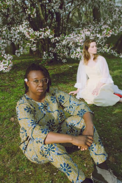 Anjimile, left, performs a livestreamed concert at the MFA Sept. 11. (Courtesy Kannetha Brown)
