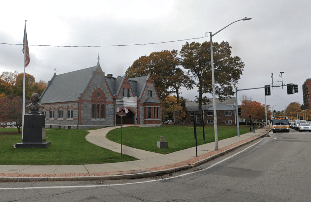 Mayor Thomas Koch says the Adams Academy building, which houses the Quincy Historical Society, could be the future site of the library. (Screenshot via Google Maps)