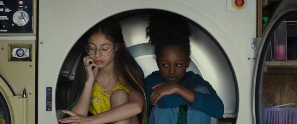 Medina El Aidi (left) as Angelica and Fathia Youssouf Abdillahi as Amy in "Cuties." (Courtesy Netflix)