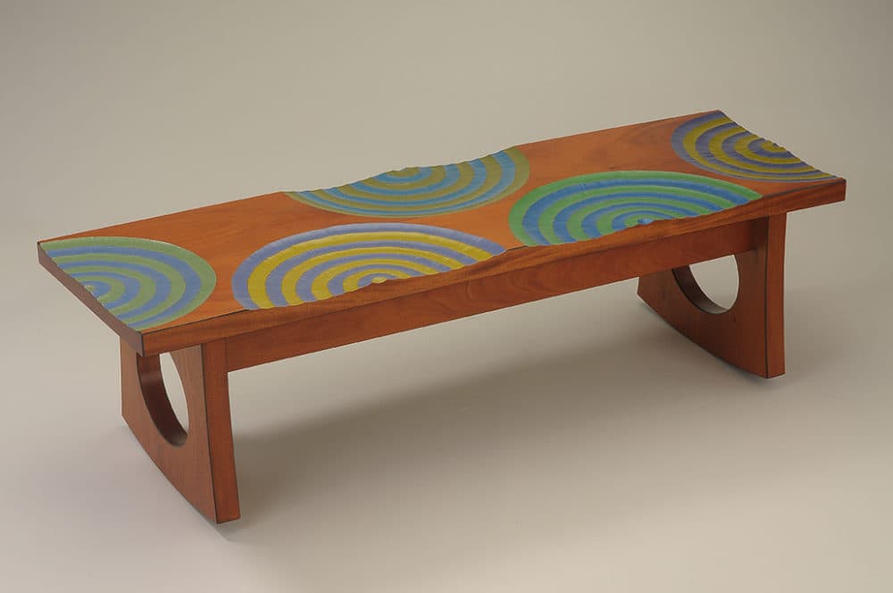 Thomas Loeser, "Rocking Bench," 2003. (Courtesy Fuller Craft Museum)