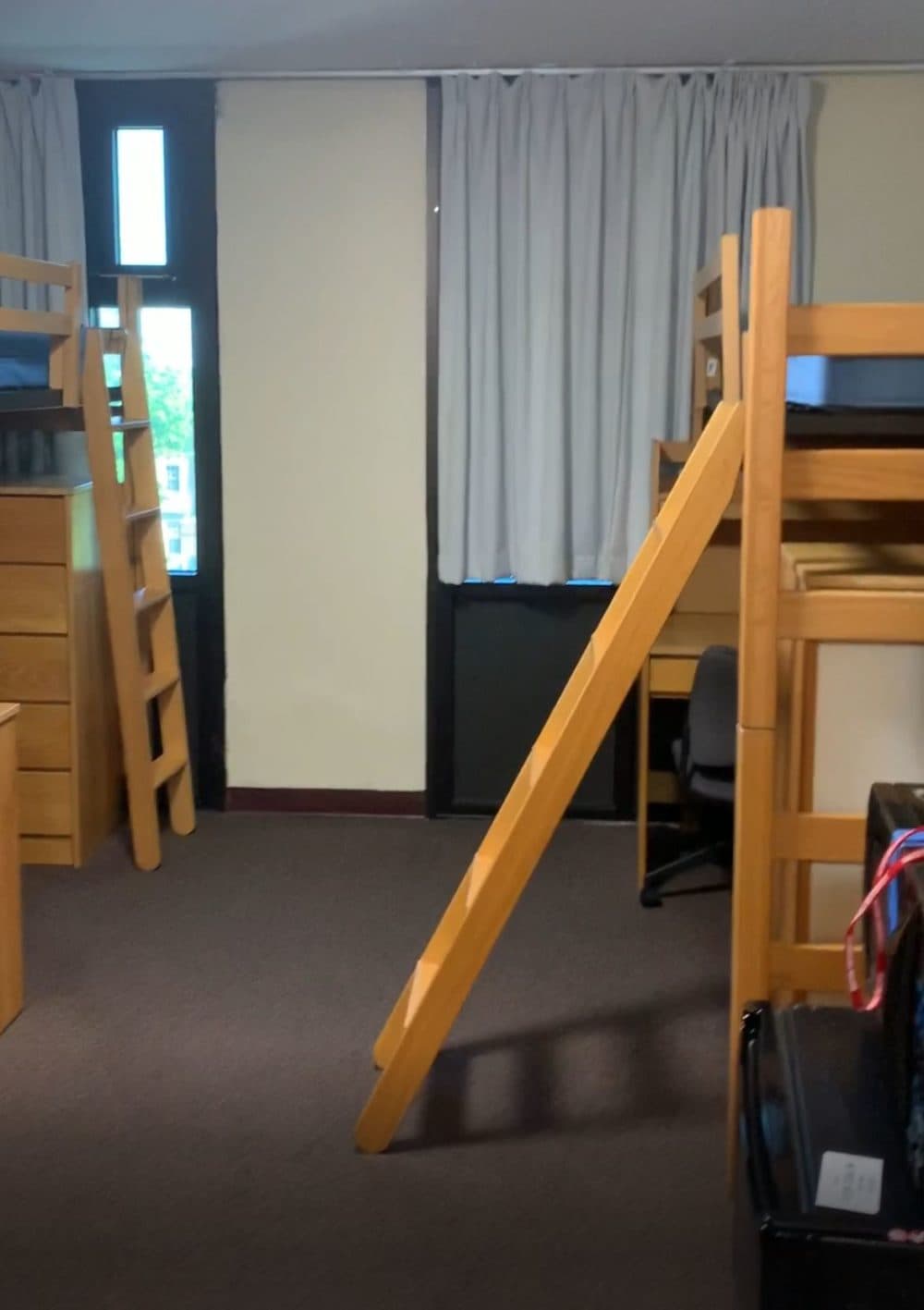 One of the quarantine dorm rooms at Boston University. (Courtesy Clarice)