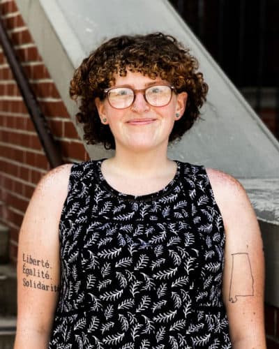 Sarah Banning is an English teacher at The Renaissance School in Springfield, Massachusetts. (Ben James/ NEPM)