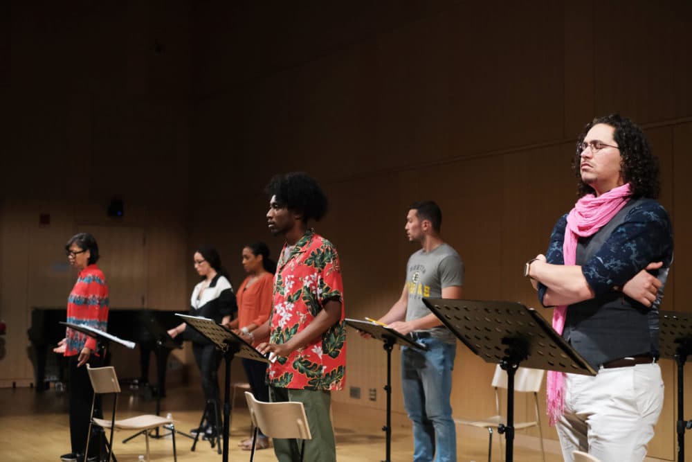 The cast of a workshop reading of 'Downtown Crossing' in 2019. (Courtesy Michael Laungjessadakun)