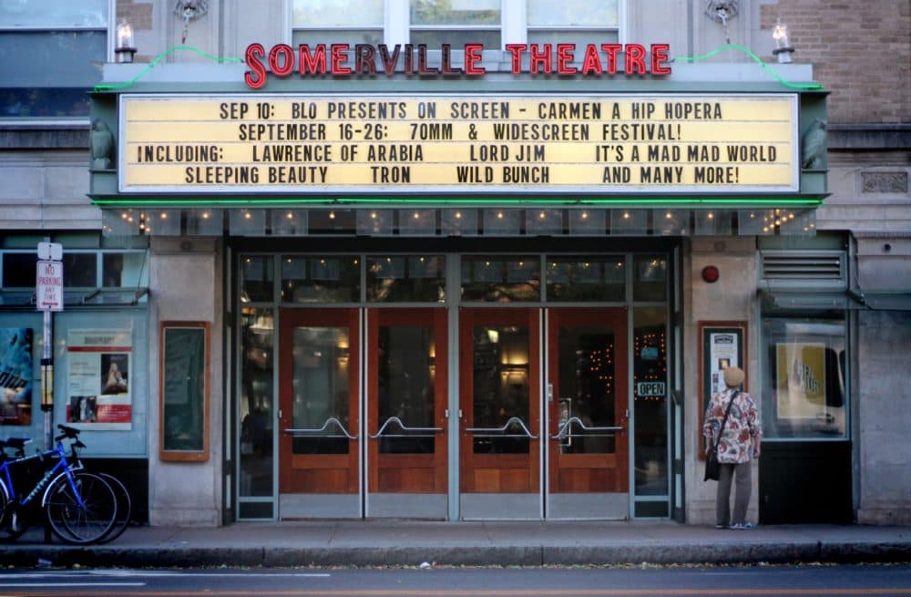 Many indoor venues, like the Somerville Theatre, pictured in 2016, could be subject to new vaccine requirements. (Amy Gorel/WBUR)
