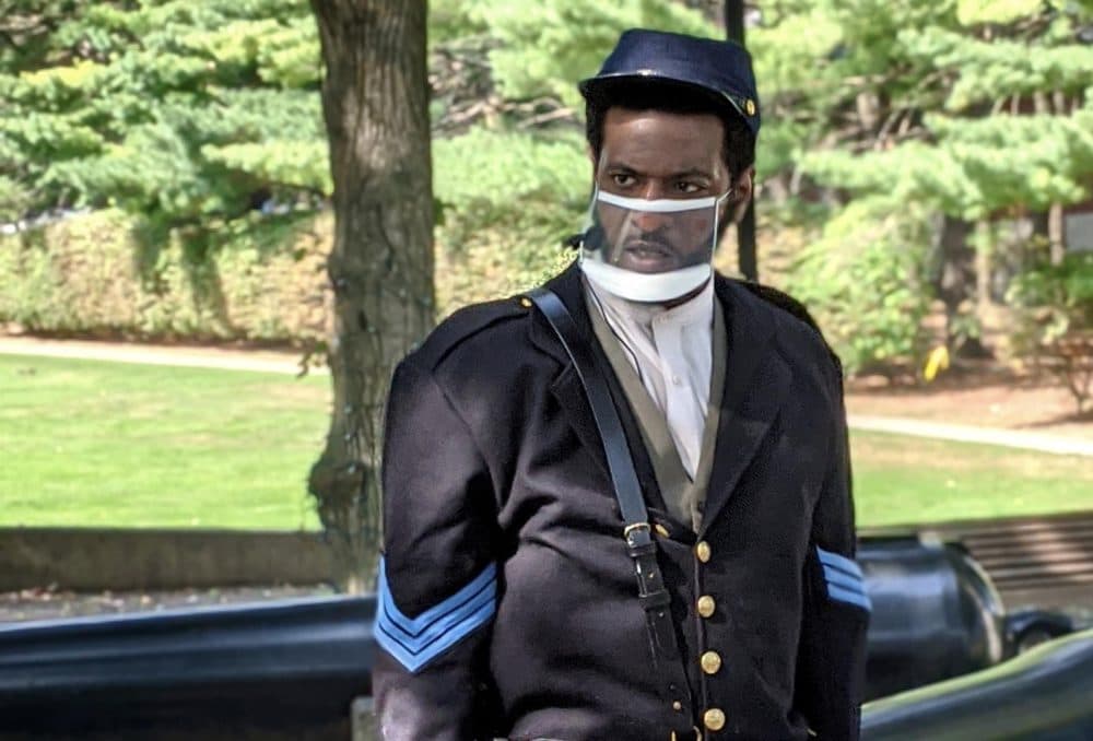Kadahj Bennett plays the role of Charles W. Lenox. (Courtesy New Repertory Theatre)