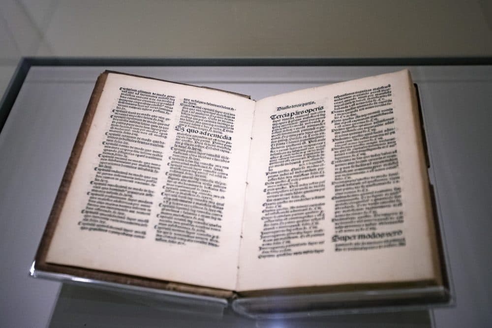 "The Malleus Maleficarum," or "The Hammer of Witches," was written in 1494. (Jesse Costa/WBUR)