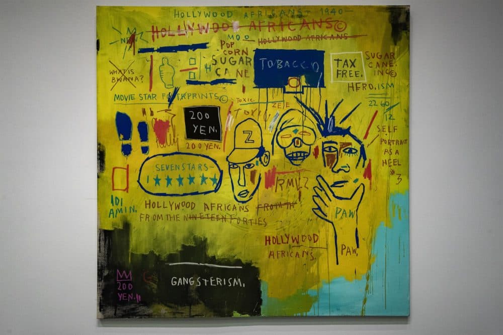 "Hollywood Africans" by Jean-Michel Basquiat.  (Jesse Costa / WBUR)