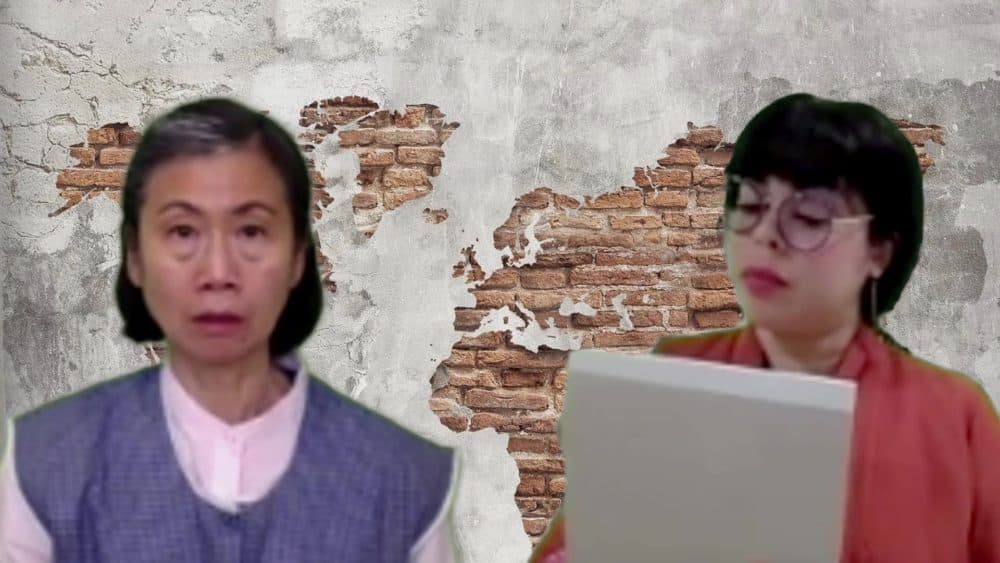 Christina R. Chan and Venuz Delmar in "Downtown Crossing." (Courtesy)