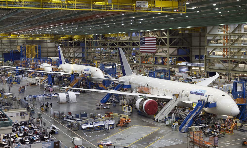 Boeing 787 Dreamliners sit on the assembly line at the Boeing Factory in Everett, Washington. (Stephen Brashear/Getty Images)