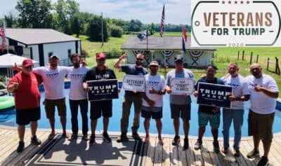 Michael Logue and 'Veterans for Trump.' (Courtesy Michael Logue)
