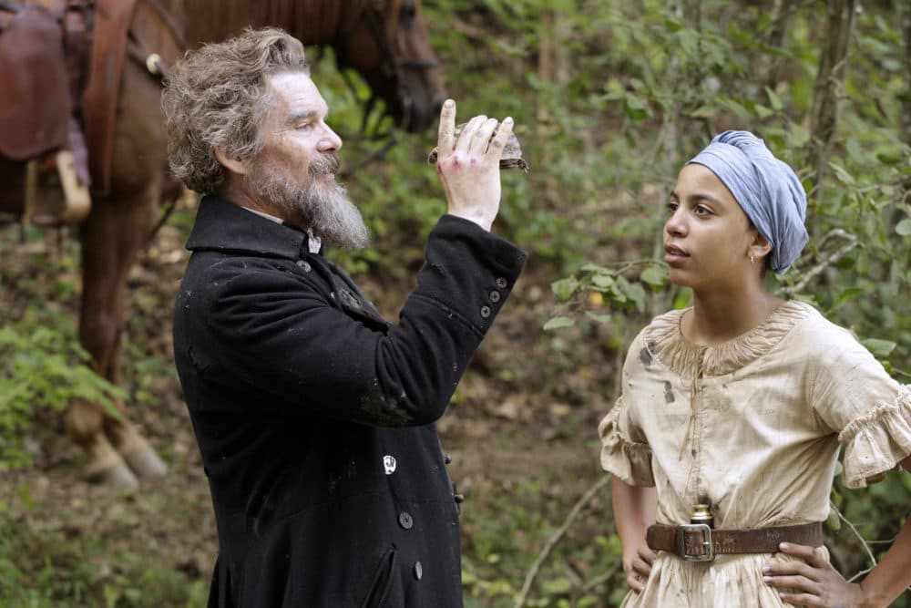 Ethan Hawke as John Brown and Joshua Caleb Johnson as Onion in "The Good Lord Bird." (William Gray/Showtime)