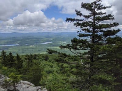Looking down from a rocky ledge on Mount Monadnock, which inspired the setting for author Andrew Krivak's novel, "The Bear"