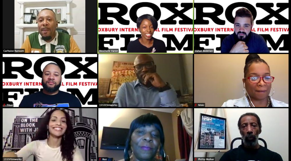 A photo taken during a Q&A at this year's Roxbury International Film Festival. (Courtesy)