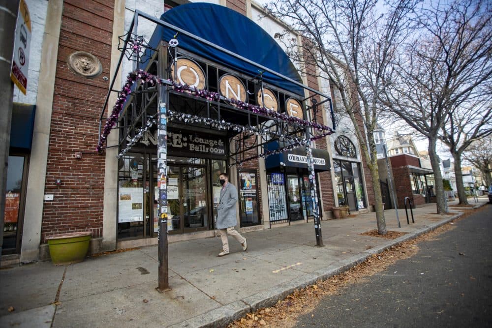 The ONCE Lounge and Ballroom on Highland Avenue in Somerville. (Jesse Costa/WBUR)