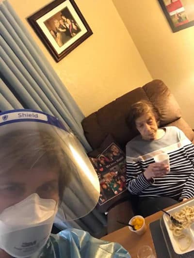 MJ Ryan at the Friendly Home with her mom, Theresa Ryan. (Courtesy)
