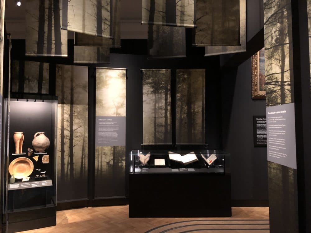Part of the "Wampum: Stories from the Shells of Native America" exhibit at the Box Museum in Plymouth, England. (Courtesy SmokeSygnals)