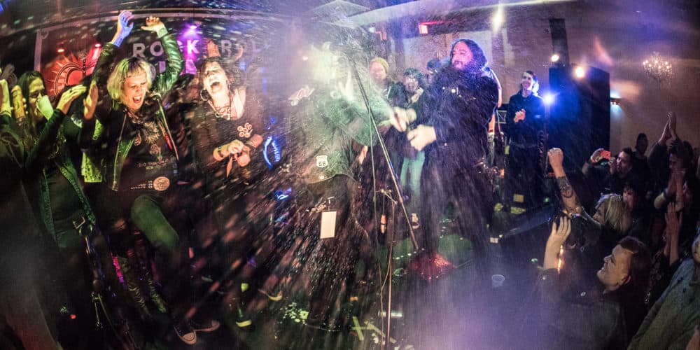 A celebratory eruption durin g Rock & Roll Rumble 2019 at ONCE Lounge and Ballroom. (Courtesy Coleman Rogers)
