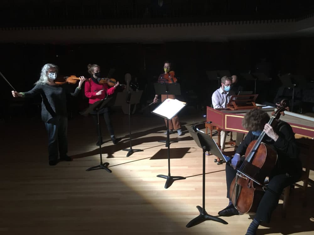 The chamber ensemble for the Boston Camerata's "Dido and Aeneas: An Opera for Distanced Lovers." (Courtesy)