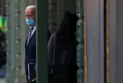 President-elect Joe Biden leaves the Queen Theater where earlier in the day he addressed the media about the Trump Administration’s lawsuit to overturn the Affordable Care Act on November 10, 2020 in Wilmington, Delaware. (Joe Raedle/Getty Images)
