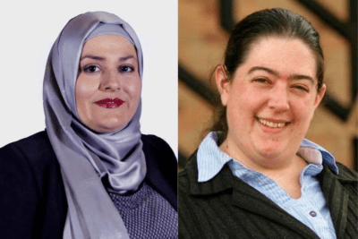 Aliye Shimi (left), executive director of the Tulsa Metropolitan Ministry, and Rabbi Abby Jacobson, president of the Interfaith Alliance of Oklahoma. (Courtesy of guests)