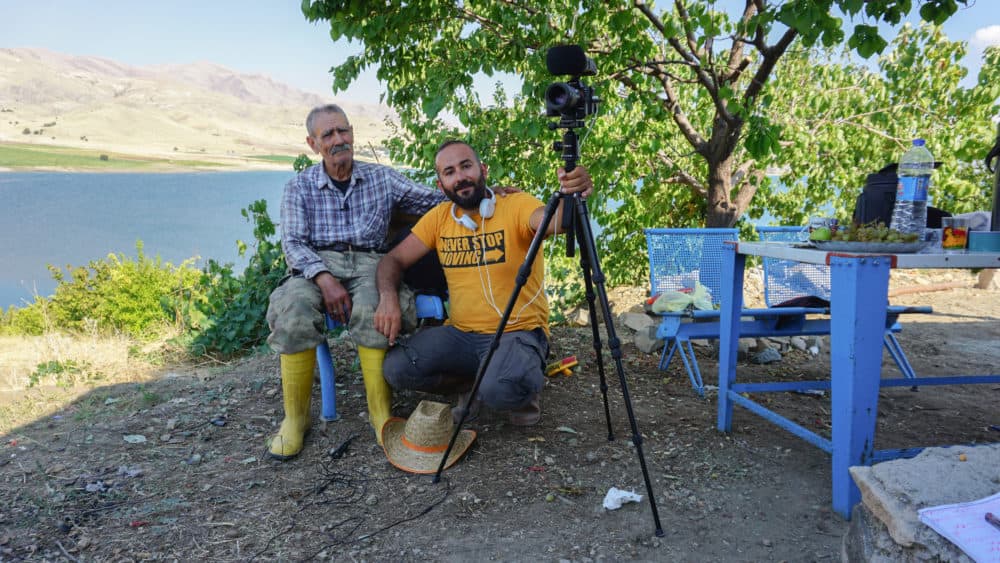 Ziya Abay (left) is the subject of filmmaker Turgay Kural's documentary "Ada'm." (Courtesy Boston Turkish Festival)