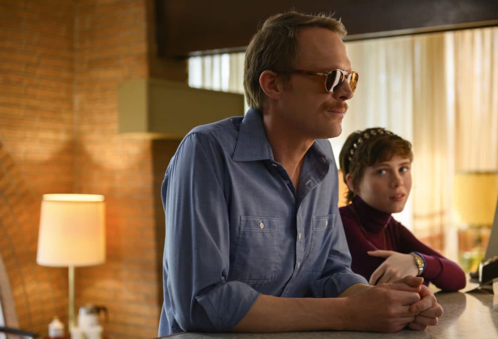 Paul Bettany (left) and Sophia Lillis in "Uncle Frank." (Courtesy Brownie Harris/Amazon Studios)